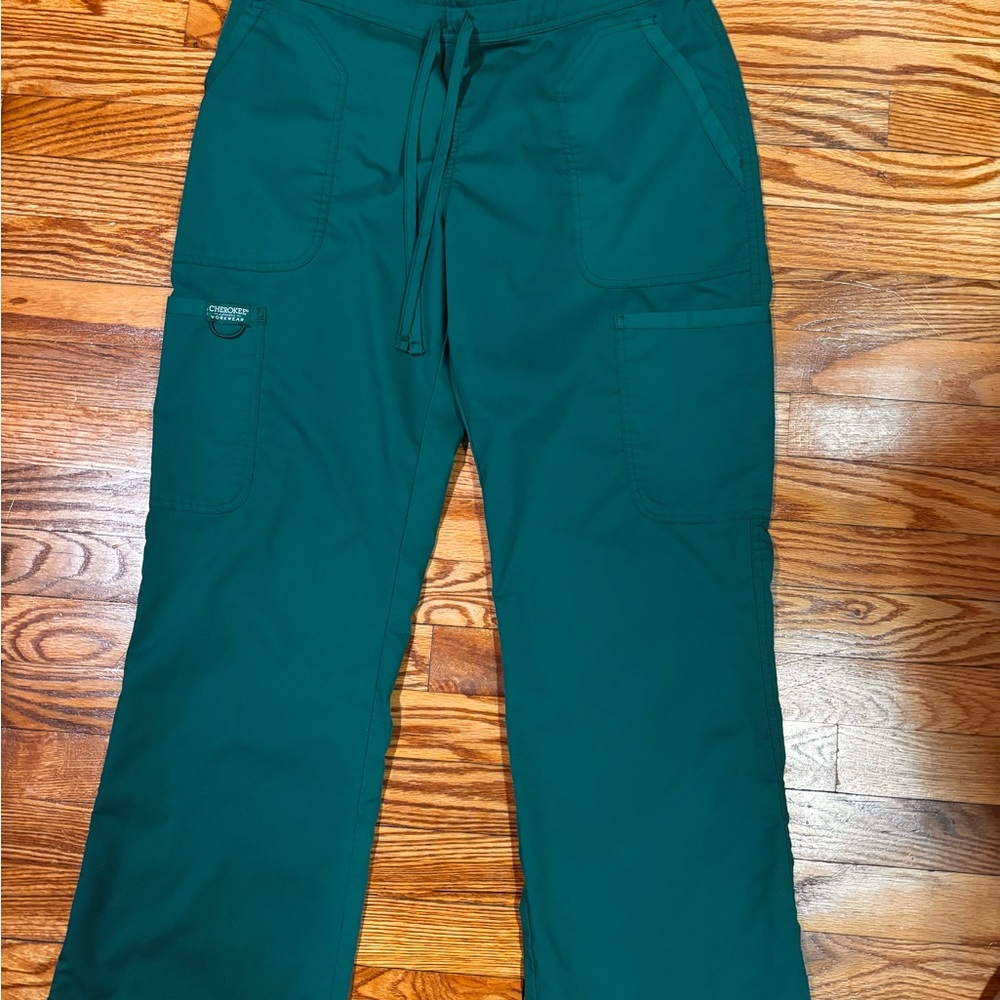 Cherokee Teal Scrub Pants with Pockets